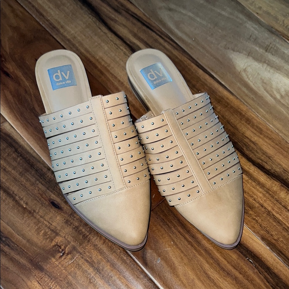 DV by Dolce Vita Tan Woven Mules